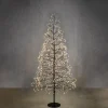 Albero di Natale Nero con 2100 LED Bianco Classico e Timer