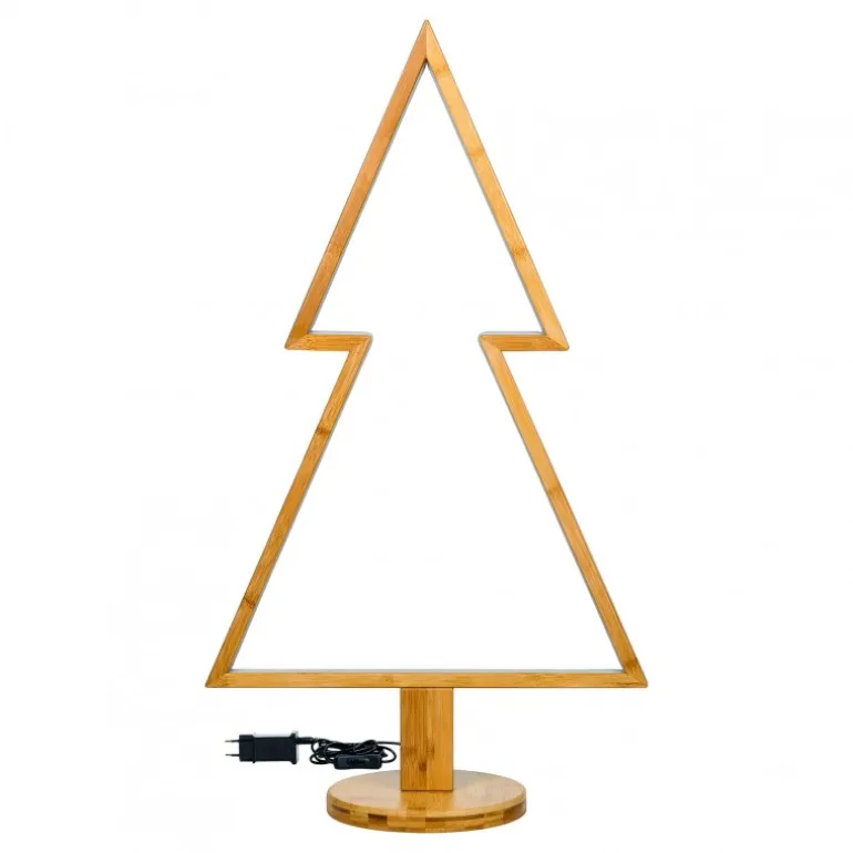 Albero Natale Abete con Base H90cm LED BIANCO CALDO