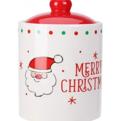 Barattolo di Natale in Ceramica 12x18 cm. Pezzo Singolo