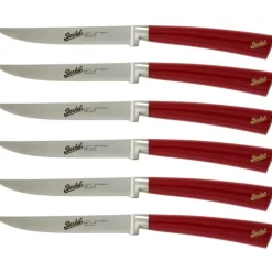 Berkel Elegance Set 6 coltelli da bistecca in acciaio Rosso