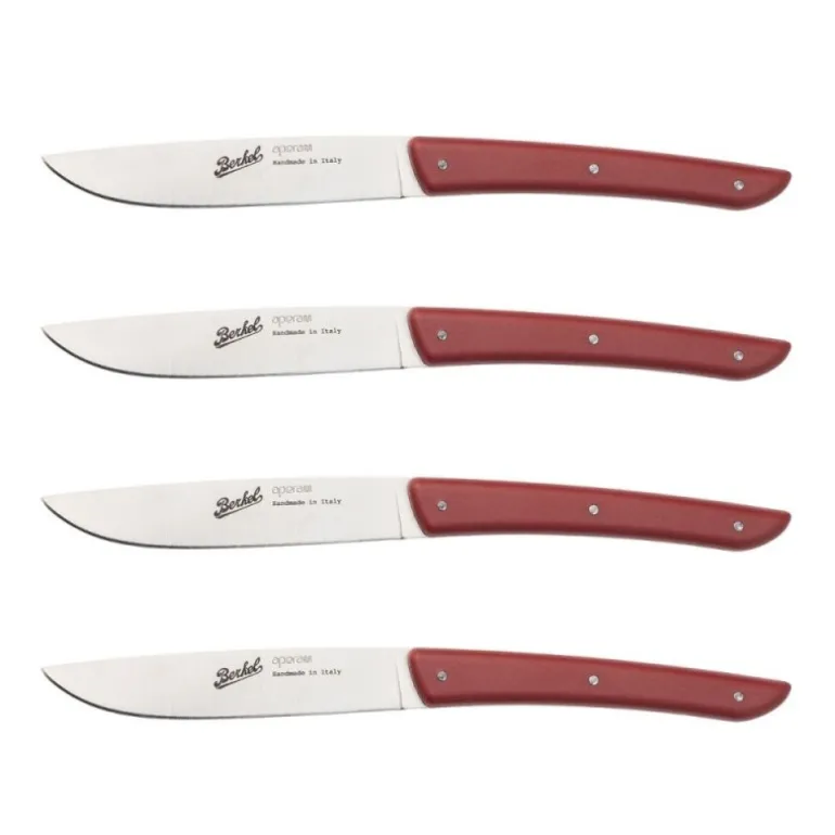Berkel Set 4 Coltelli da Bistecca Colore Rosso