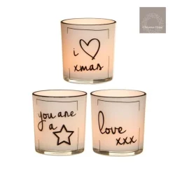 Bicchierini porta Tea Light con decoro