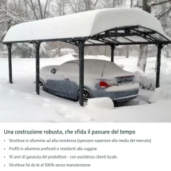 Canopia Arcadia Carport in Alluminio 3.6 X 13 m