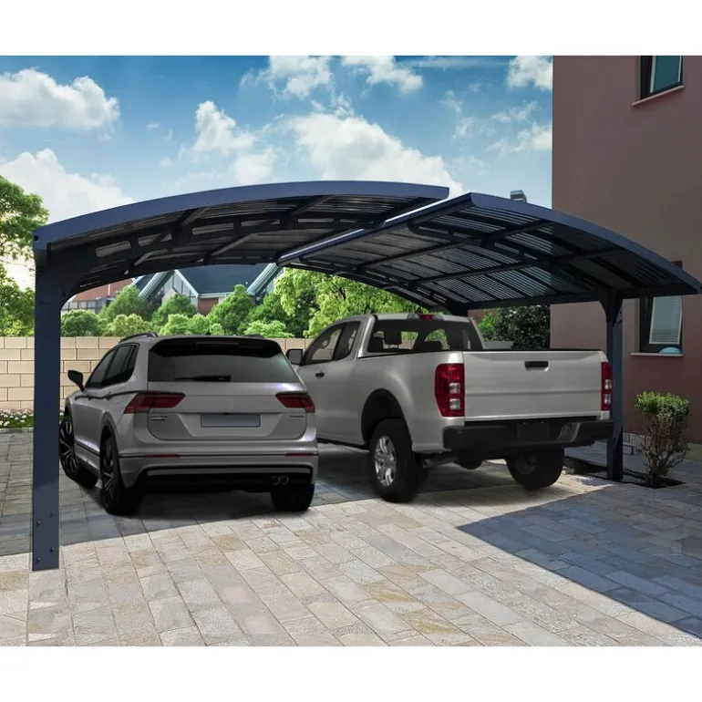Canopia Arizona Wave Carport Doppio in Alluminio 6 X 5 m