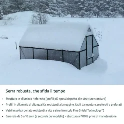 Canopia Balance Ibrida Serra Da Giardino in Policarbonato 607X244X229 cm Argento