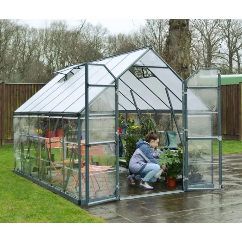 Canopia Balance Ibrida Serra Da Giardino in Policarbonato 367X244X229 cm Grigio