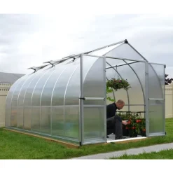 Canopia Bella Doppio Strato Serra Da Giardino in Policarbonato 490X244X219 cm Argento