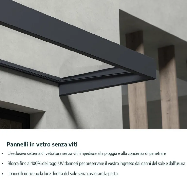 Canopia Bordeaux Pensilina Da Esterno 670X140 cm Doppio Strato