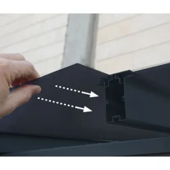 Canopia Capri Pergola Addossata in Alluminio 3X3 m Grigio