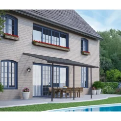 Canopia Capri Pergola Addossata in Alluminio 3X4.3 m Grigio