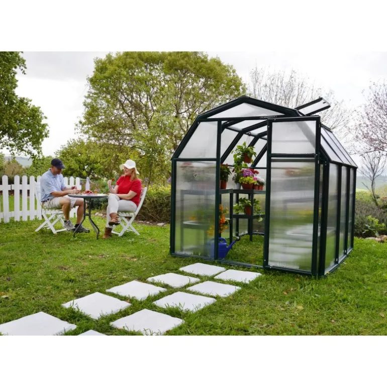 Canopia Eco Grow Doppio Strato Serra Da Giardino in Policarbonato 197X204X198 cm Verde