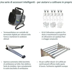 Canopia Essence Doppio Strato Serra Da Giardino in Policarbonato 487X244X229 cm Argento