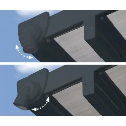 Canopia Feria Pergola Addossata in Alluminio 3X13.4 m Grigio