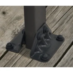 Canopia Feria Pergola Addossata in Alluminio 3X12.7 m Grigio