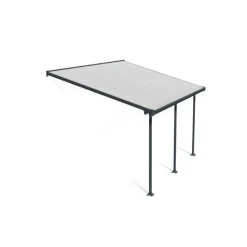Canopia Feria Pergola Addossata in Alluminio 3X4.3 m Grigio