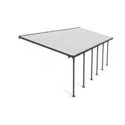 Canopia Feria Pergola Addossata in Alluminio 3X8.5 m Grigio