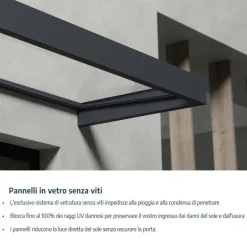 Canopia Garamond Pensilina Da Esterno 135X90 cm Trasparente