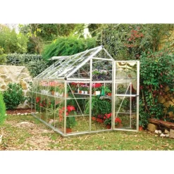 Canopia Harmony Trasparente Serra Da Giardino in Policarbonato 306X185X208 cm Argento