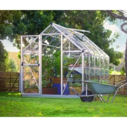 Canopia Harmony Trasparente Serra Da Giardino in Policarbonato 306X185X208 cm Argento