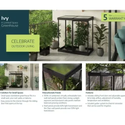 Canopia Ivy Mini Serra Da Giardino in Policarbonato 124X64X150 cm