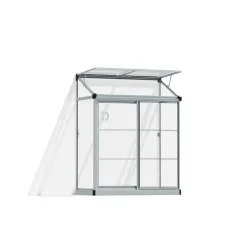 Canopia Lean-To Serra Da Giardino in Policarbonato 125X63X160 cm Trasparente