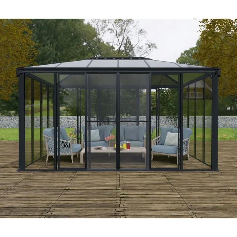 Canopia Ledro Gazebo Chiuso in Alluminio 3X4.3 m