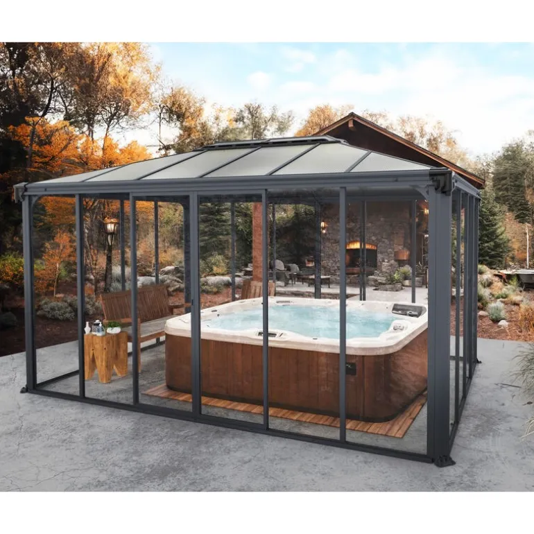 Canopia Ledro Gazebo Chiuso in Alluminio 3X4.3 m