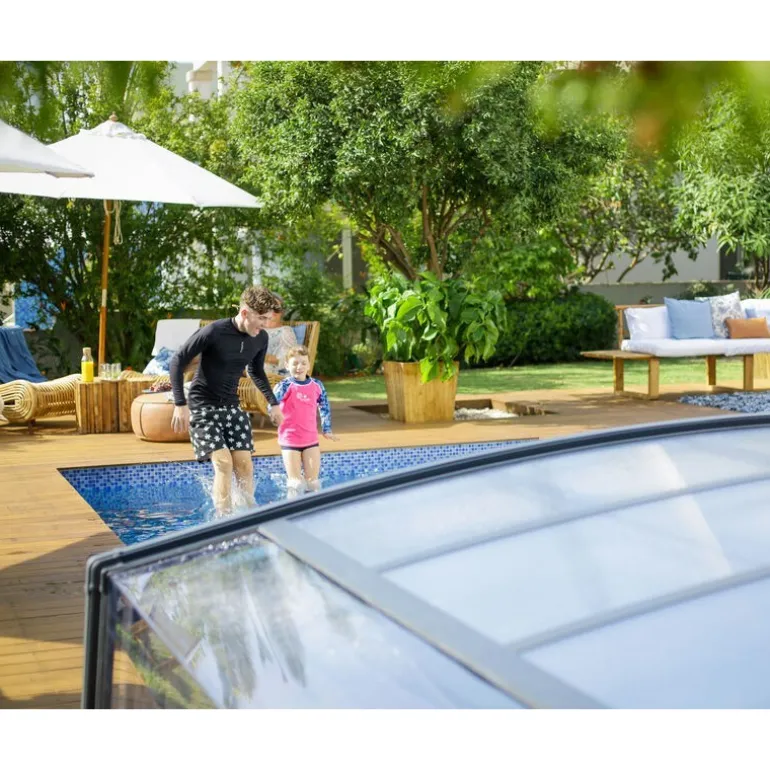 Canopia Majorca CoPertura Telescopica de Policarbonato & Alluminio Per Piscina 6X4 m
