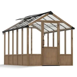 Canopia NATURA Doppio Strato Serra Da Giardino in Policarbonato 360X237.5X261 cm - Legno di cedro