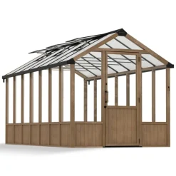 Canopia NATURA Doppio Strato Serra Da Giardino in Policarbonato 500.5X237.5X261 cm - Legno di cedro