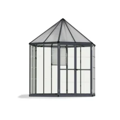 Canopia Oasis Serra Da Giardino in Policarbonato Esagonale 247X213X267 cm Grigio