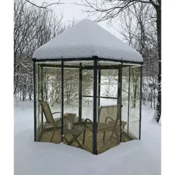 Canopia Oasis Serra Da Giardino in Policarbonato Esagonale 247X213X267 cm Grigio
