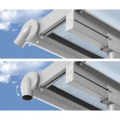 Canopia Olympia Pergola Addossata in Alluminio 3X6.2 m Bianco