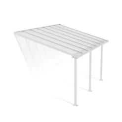 Canopia Olympia Pergola Addossata in Alluminio 3X4.3 m Bianco