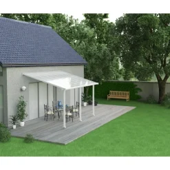 Canopia Olympia Pergola Addossata in Alluminio 3X4.3 m Bianco