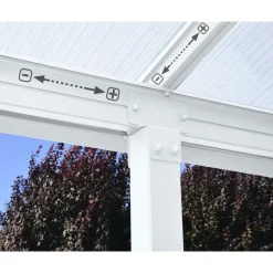 Canopia Olympia Pergola Addossata in Alluminio 3X9.2 m Bianco