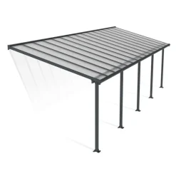 Canopia Olympia Pergola Addossata in Alluminio 3X9.2 m Grigio