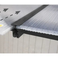 Canopia Olympia Pergola Addossata in Alluminio 3X9.2 m Grigio