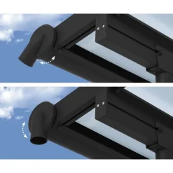 Canopia Olympia Pergola Addossata in Alluminio 3X9.2 m Grigio