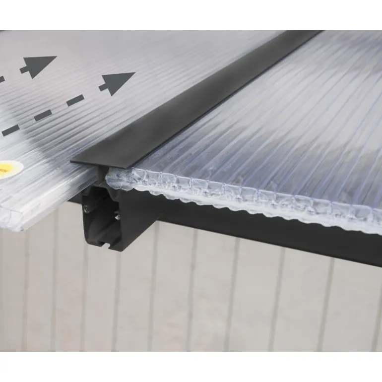 Canopia Olympia Pergola Addossata in Alluminio 3X7.4 m Grigio