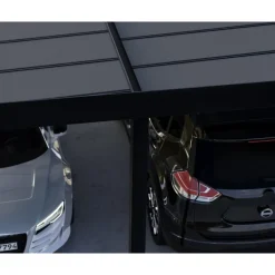 Canopia OSLO Carport in Alluminio 6X9 m Nero
