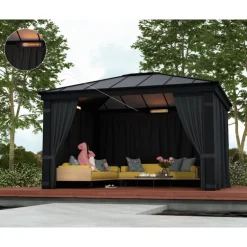 Canopia Riscaldatore Infrarossi da Esterno in Fibra Di Carbonio IP65 Con Montaggio a Parete