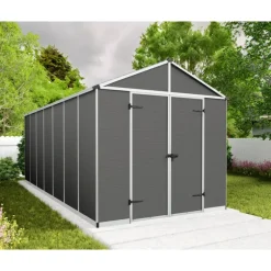 Canopia Rubicon Casetta Da Giardino in Policarbonato Ultra Resistente 528X237X235 cm Grigio Scuro
