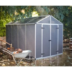 Canopia Rubicon Casetta Da Giardino in Policarbonato Ultra Resistente 303X237X235 cm Grigio Scuro