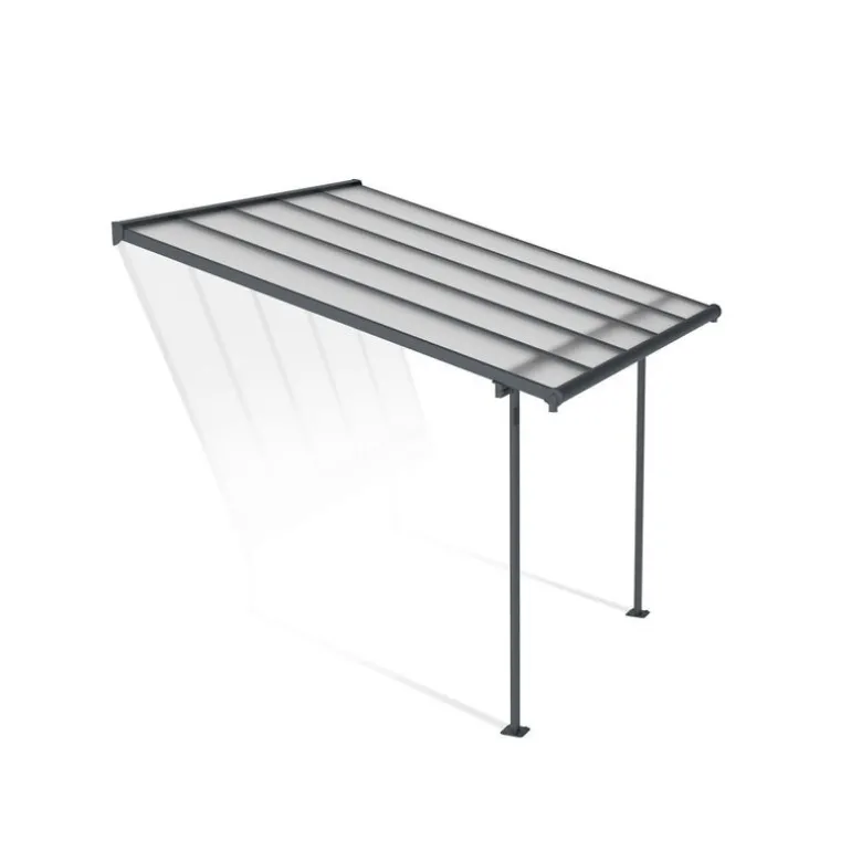 Canopia Sierra Pergola Addossata in Alluminio 3X3 m Grigio