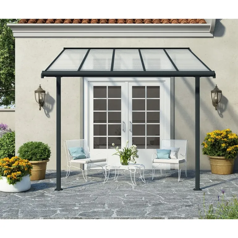 Canopia Sierra Pergola Addossata in Alluminio 3X3 m Grigio