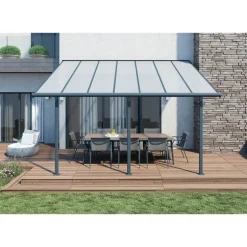 Canopia Sierra Pergola Addossata in Alluminio 3X4.3 m Grigio