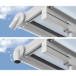 Canopia Sierra Pergola Addossata in Alluminio 2.3X6.7 m Bianco