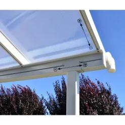 Canopia Sierra Pergola Addossata in Alluminio 2.3X6.7 m Bianco