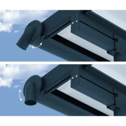 Canopia Sierra Pergola Addossata in Alluminio 2.3X6.7 m Grigio